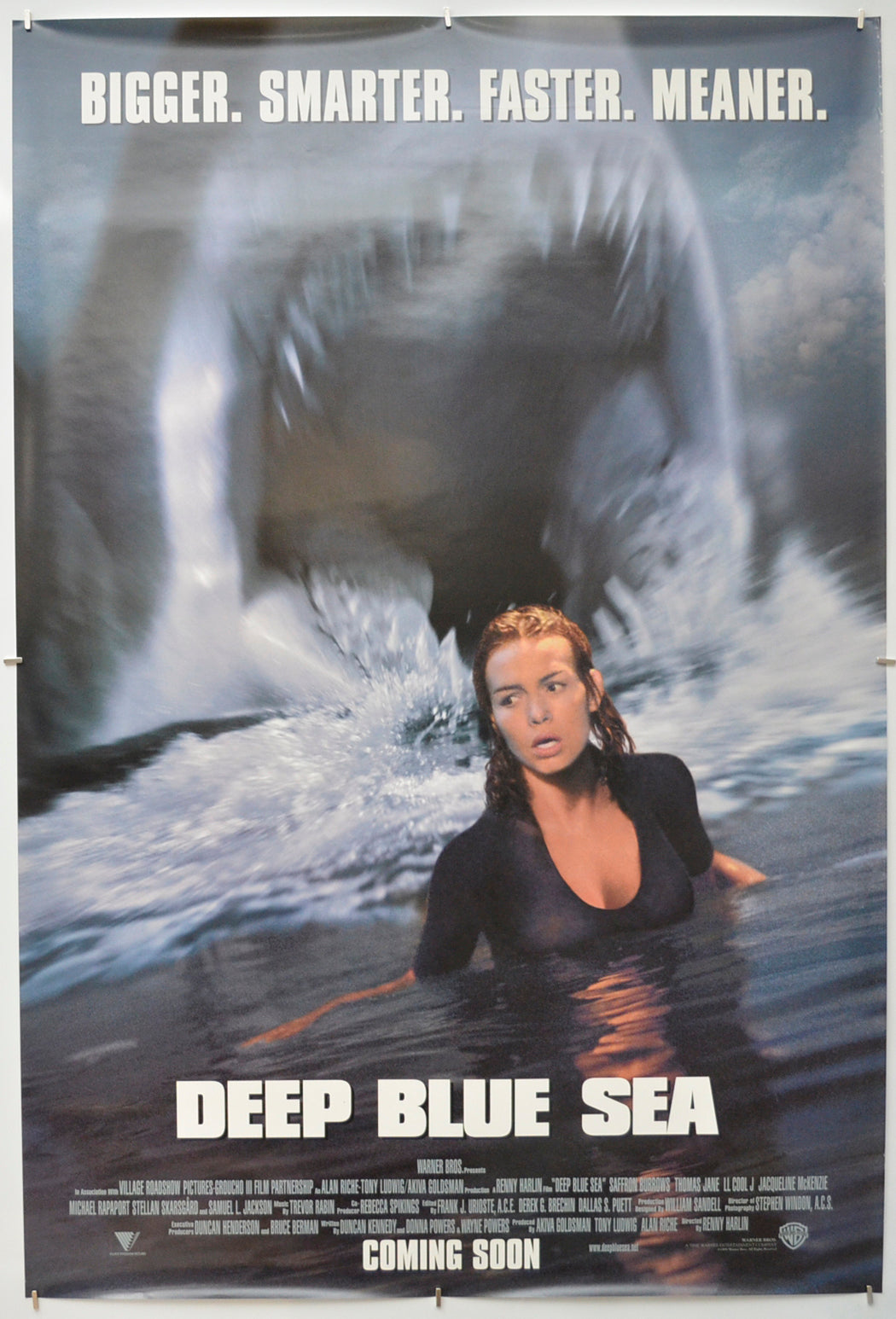 Deep Blue Sea Original One Sheet Poster - Film Poster - Movie Poster