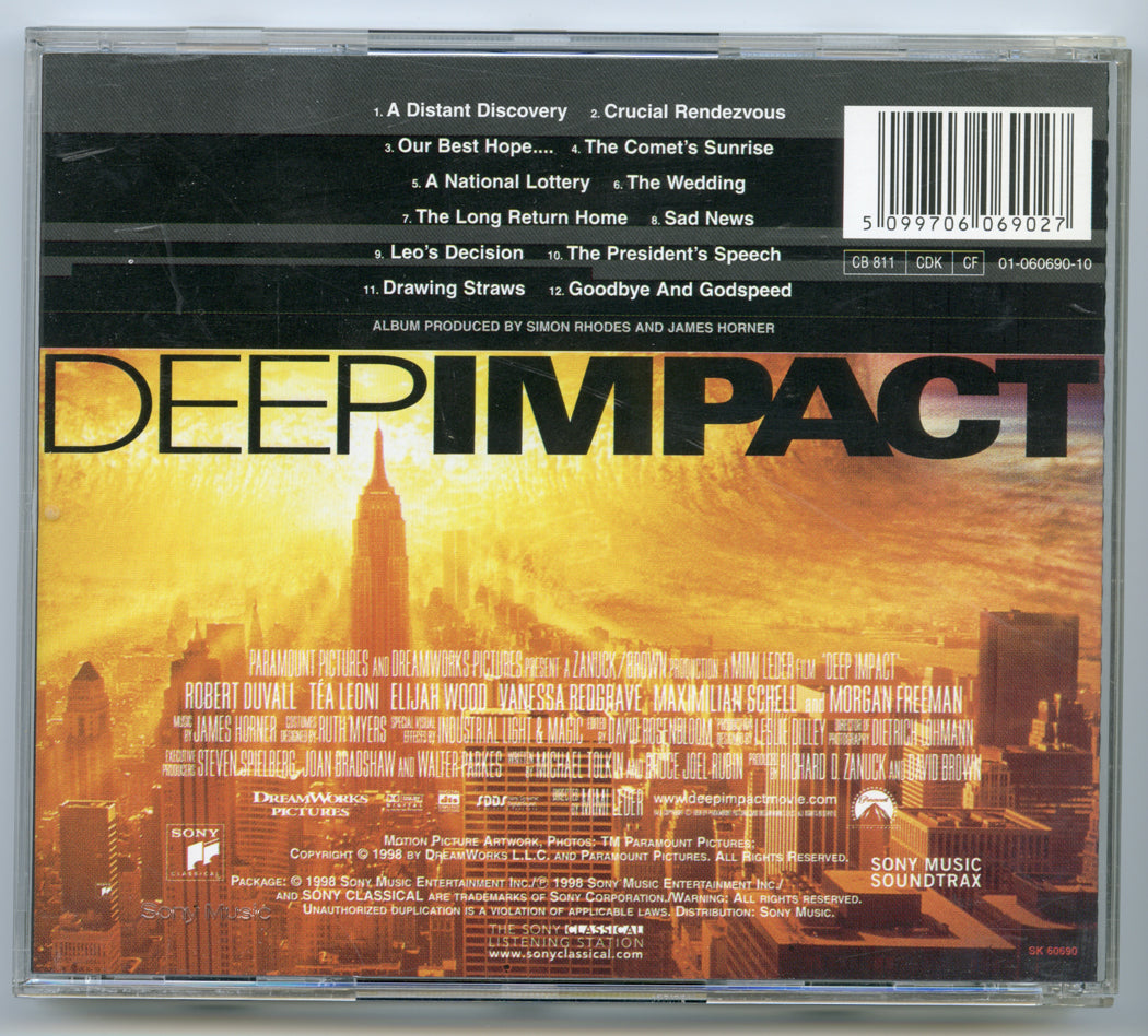 DEEP IMPACT Original CD Soundtrack (back) 