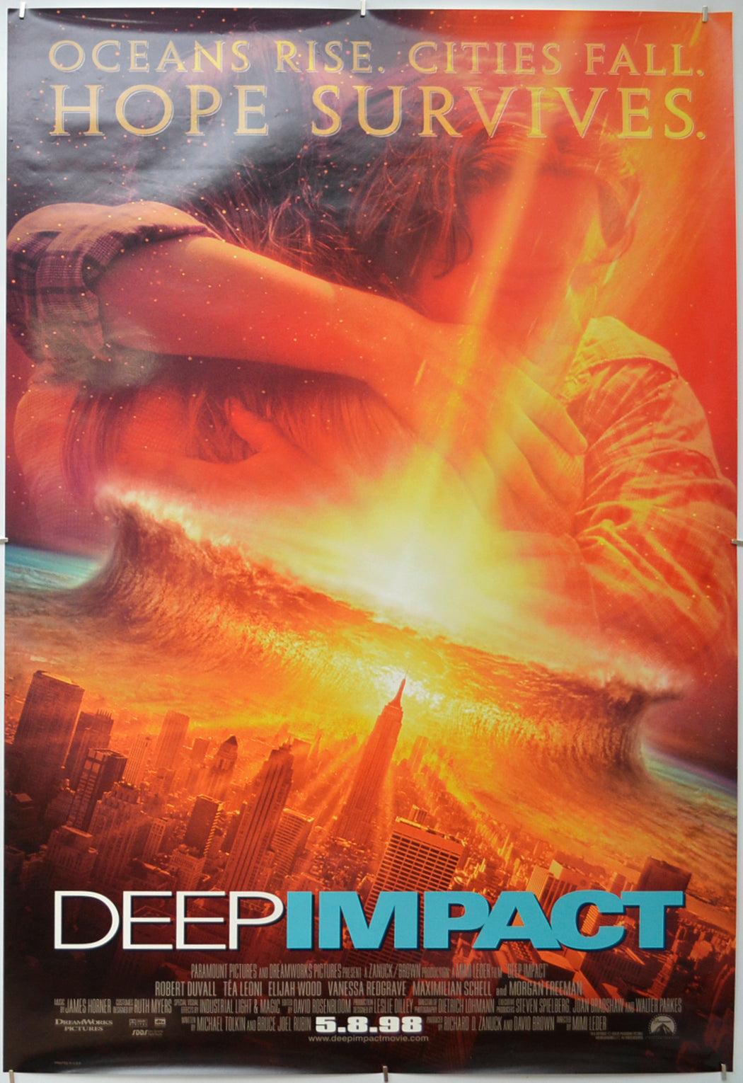 Deep Impact Original One Sheet Poster - Film Poster - Movie Poster