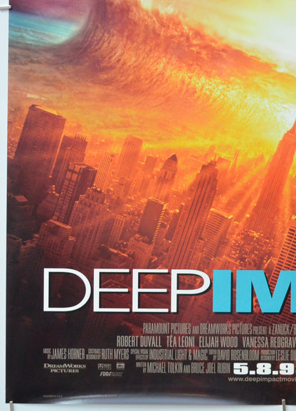 DEEP IMPACT (Bottom Left) Cinema One Sheet Movie Poster 