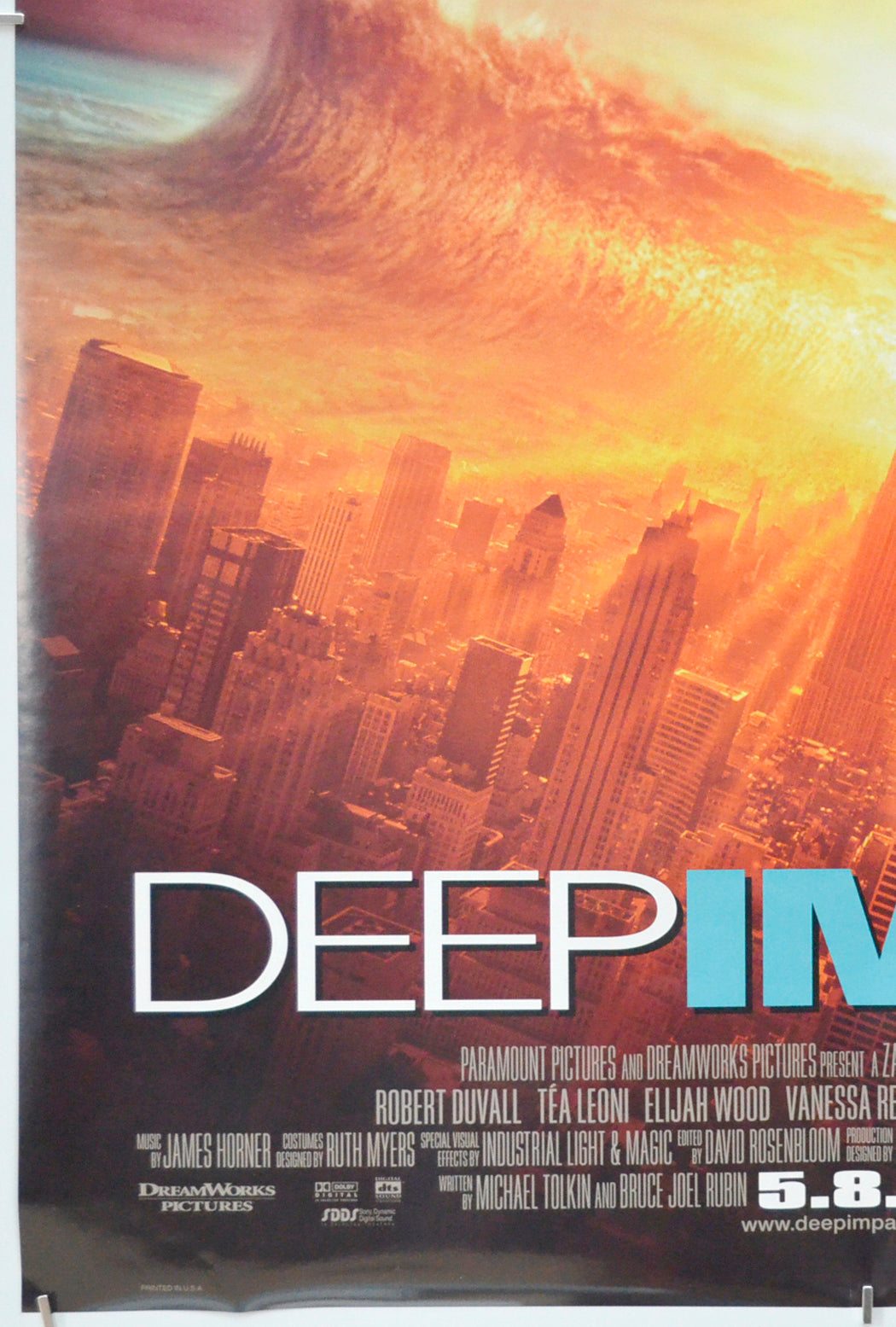 DEEP IMPACT (Bottom Left) Cinema One Sheet Movie Poster 