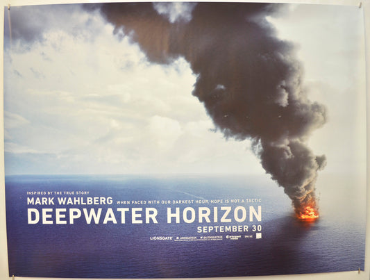 Deepwater Horizon (Teaser / Advance Version) Original Quad Poster - Film Poster - Movie Poster