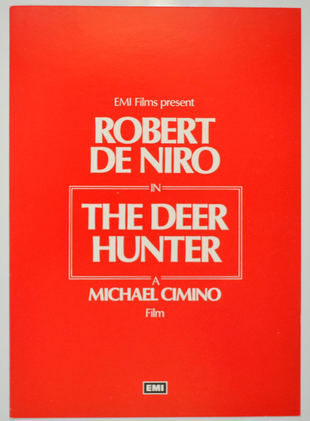 The Deer Hunter Original Cinema Exhibitors Press Synopsis / Credits Booklet (UK)