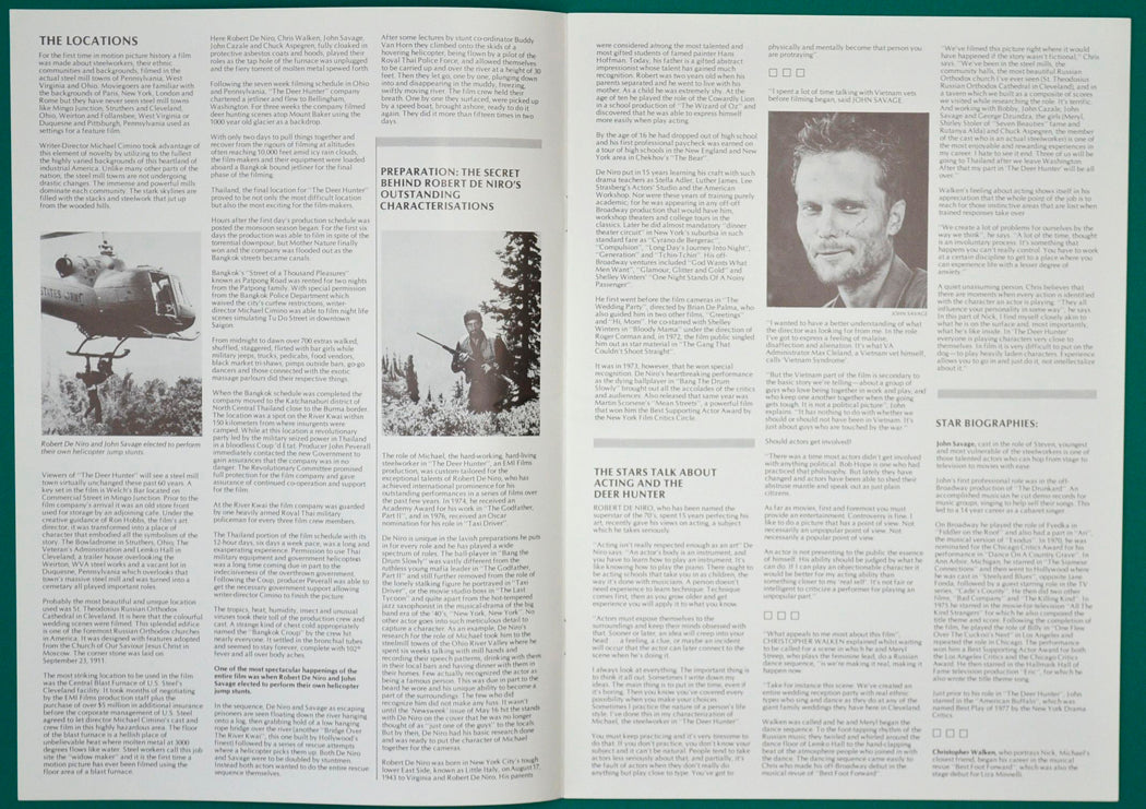 The Deer Hunter - Press Book - Inside