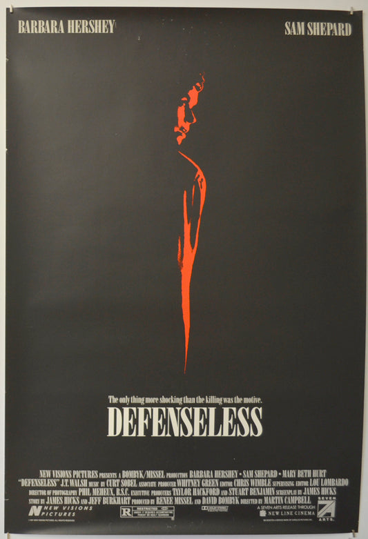 Defenseless Original One Sheet Poster - Film Poster - Movie Poster  