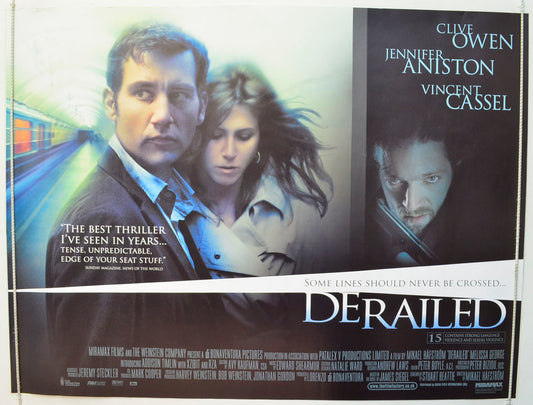 Derailed  Original British Quad Poster - Film Poster - Movie Poster