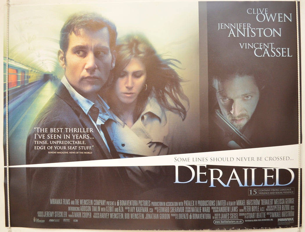 Derailed  Original Quad Poster - Film Poster - Movie Poster