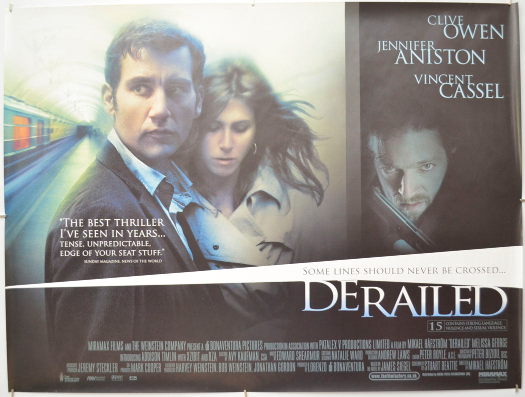 Derailed Original Quad Poster - Film Poster - Movie Poster