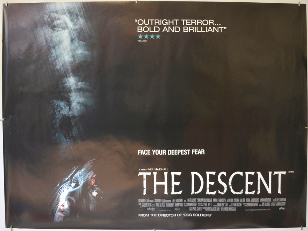 The Descent Original Quad Poster - Film Poster - Movie Poster  