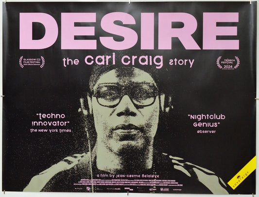Desire: The Carl Craig Story - Original Quad Poster - Film Poster - Movie Poster