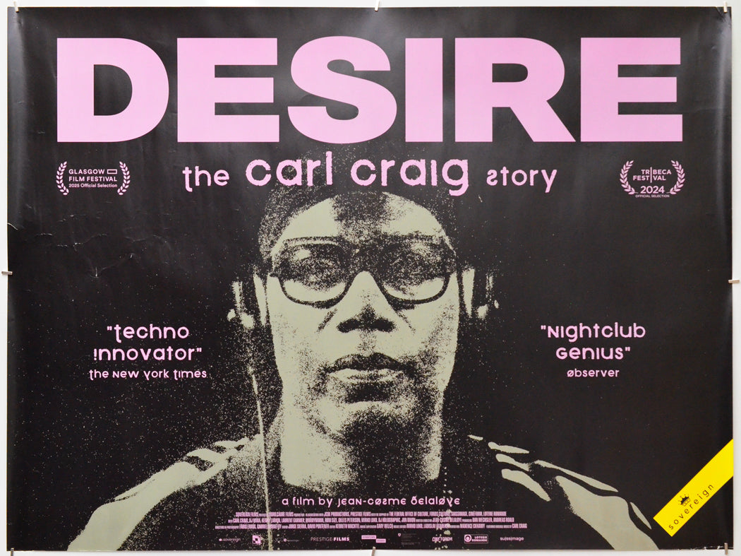 Desire: The Carl Craig Story - Original Quad Poster - Film Poster - Movie Poster