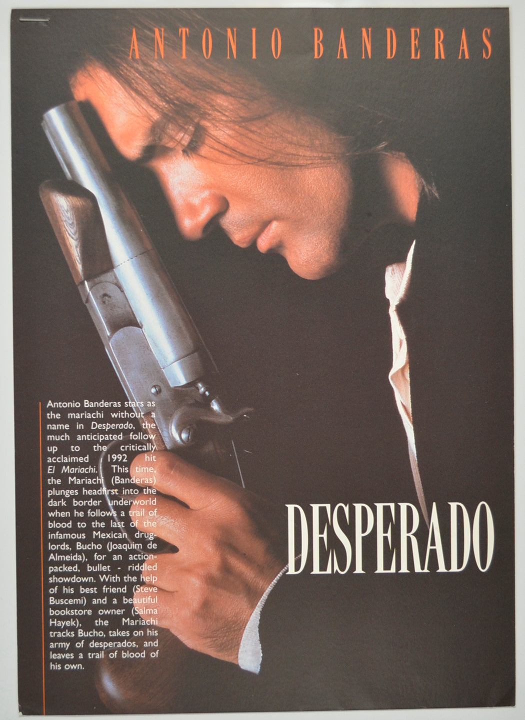 Desperado Original Cinema Exhibitors Press Synopsis / Credits Card (UK)