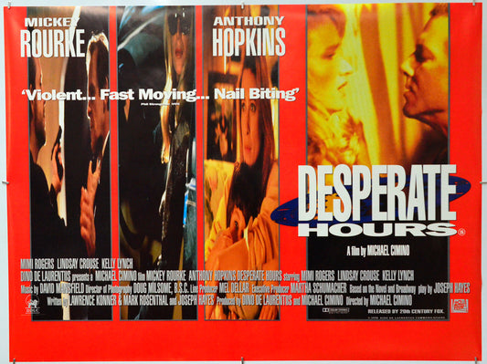 Desperate Hours - Original Quad Poster - Film Poster - Movie Poster
