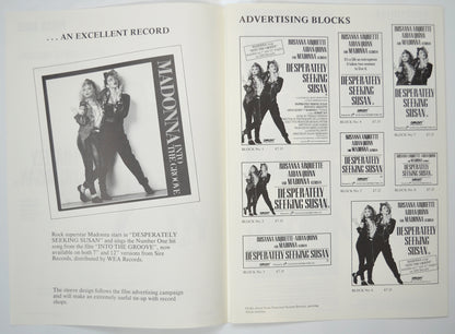 DESPERATELY SEEKING SUSAN Cinema Exhibitors Campaign Pressbook - INSIDE 