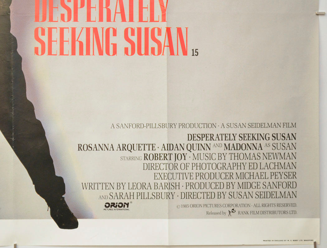 DESPERATELY SEEKING SUSAN (Bottom Right) Cinema Quad Movie Poster 