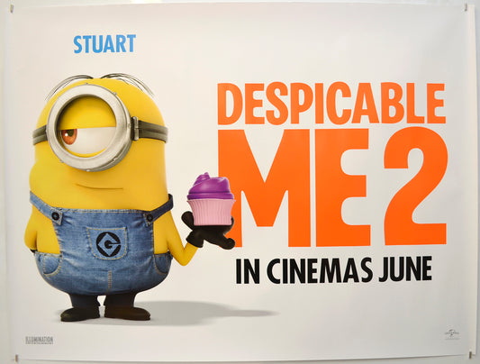 Despicable Me 2  (Stuart - Teaser / Advance Version)   Original Quad Poster - Film Poster - Movie Poster