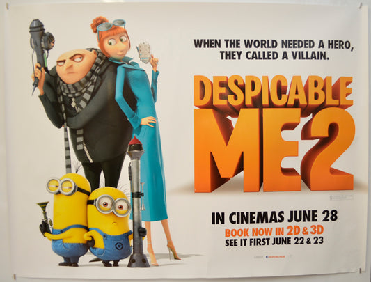 Despicable Me 2  (Teaser / Advance Version)   Original Quad Poster - Film Poster - Movie Poster