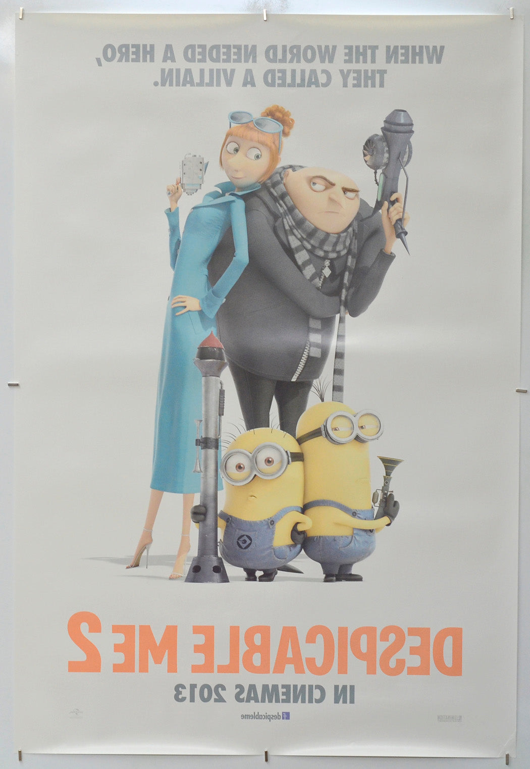 Despicable Me 2 (Back) Cinema One Sheet Movie Poster 