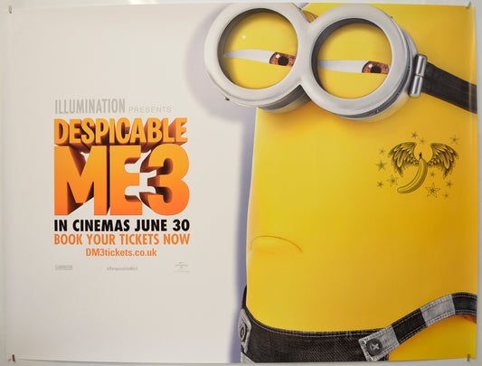 Despicable Me 3 (Banana Wings Tattoo - Teaser / Advance Version)  Original Quad Poster - Film Poster - Movie Poster