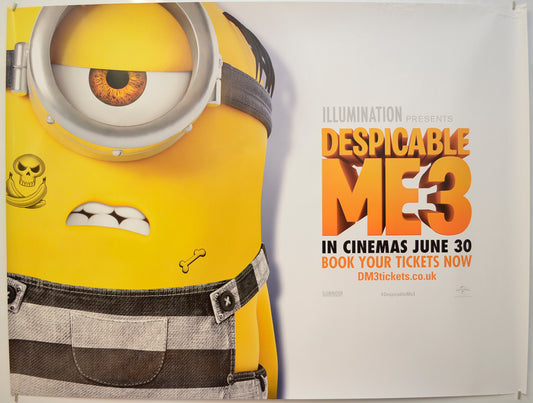 Despicable Me 3 (Skull Banana Tattoo - Teaser / Advance Version)  Original Quad Poster - Film Poster - Movie Poster