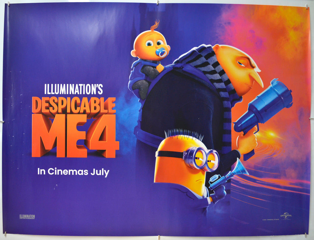 Despicable Me 4 (Teaser / Advance Version) Original Quad Poster - Film Poster - Movie Poster