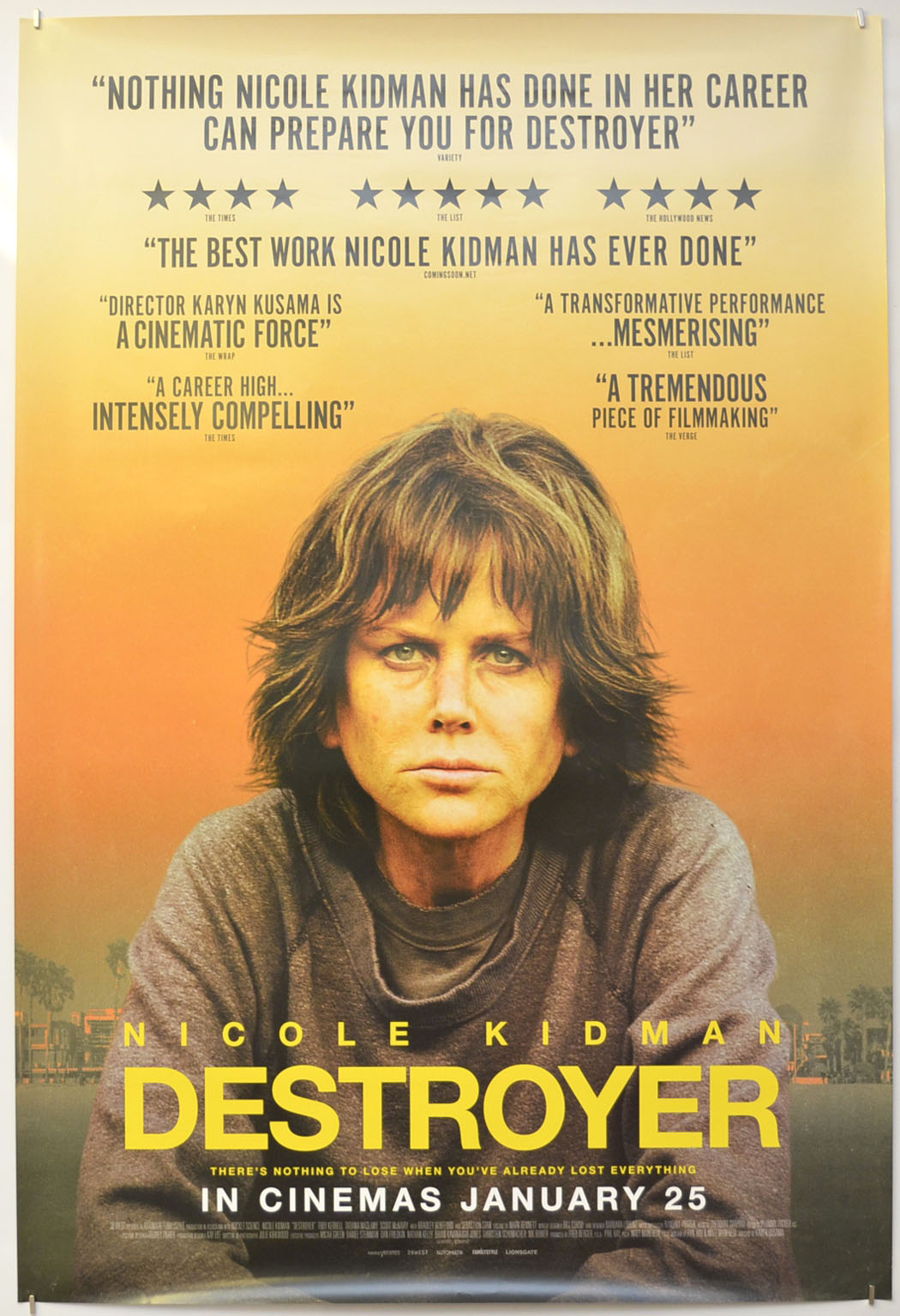 Destroyer Original One Sheet Poster - Film Poster - Movie Poster