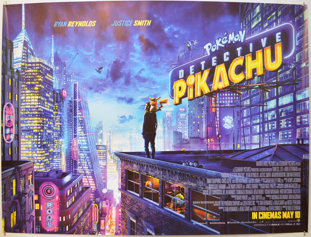 Pokemon Detective Pikachu (Teaser / Advance Version)  Original Quad Poster - Film Poster - Movie Poster