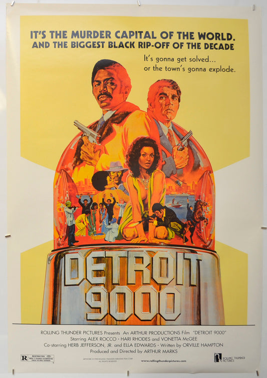 Detroit 9000 (1998 re-release poster) Original One Sheet Poster - Film Poster - Movie Poster