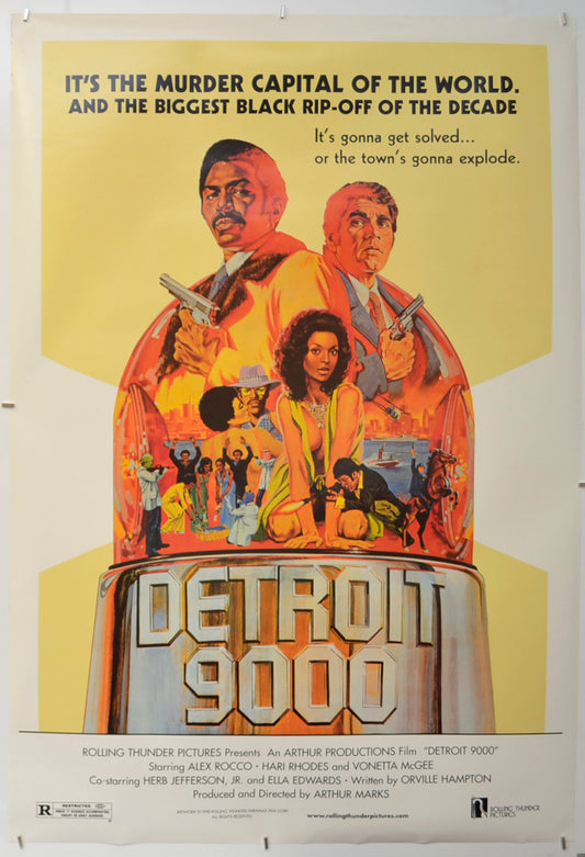 Detroit 9000 (1998 re-release poster) Original One Sheet Poster - Film Poster - Movie Poster