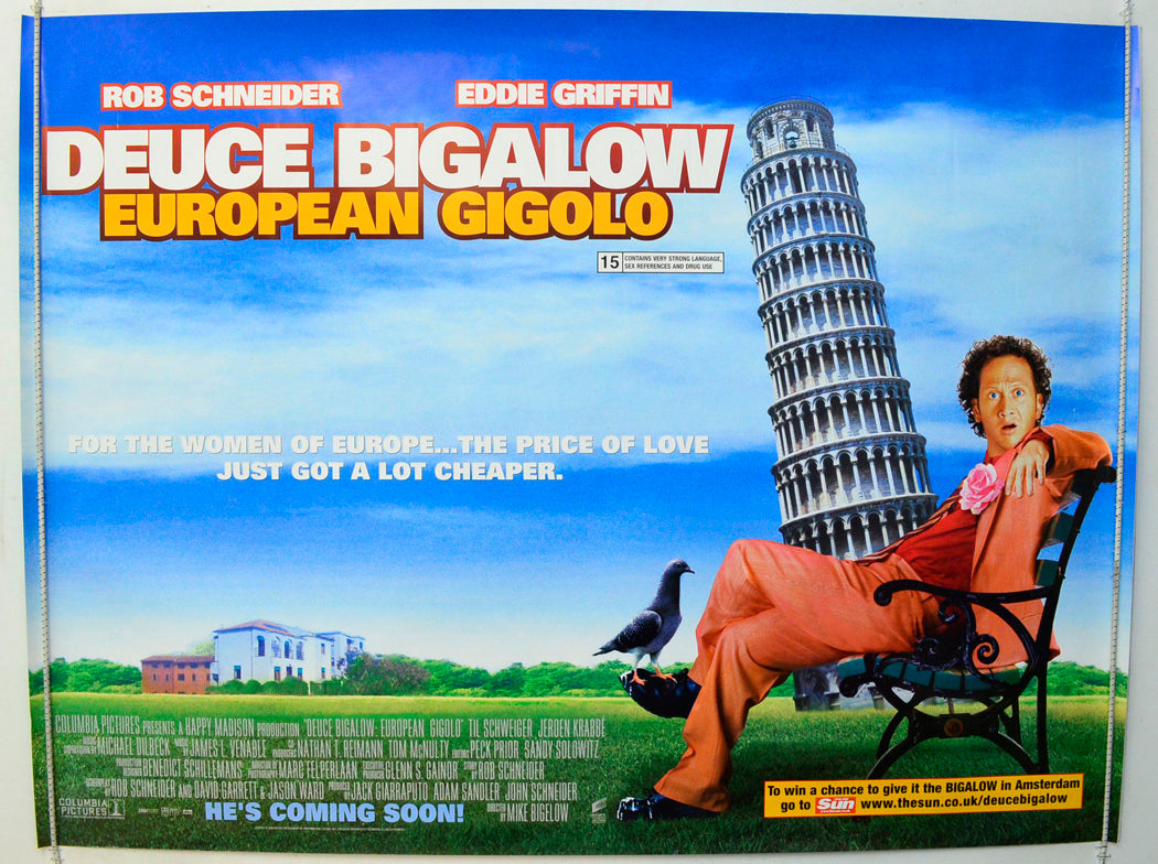 Deuce Bigalow : European Gigolo  Original British Quad Poster - Film Poster - Movie Poster