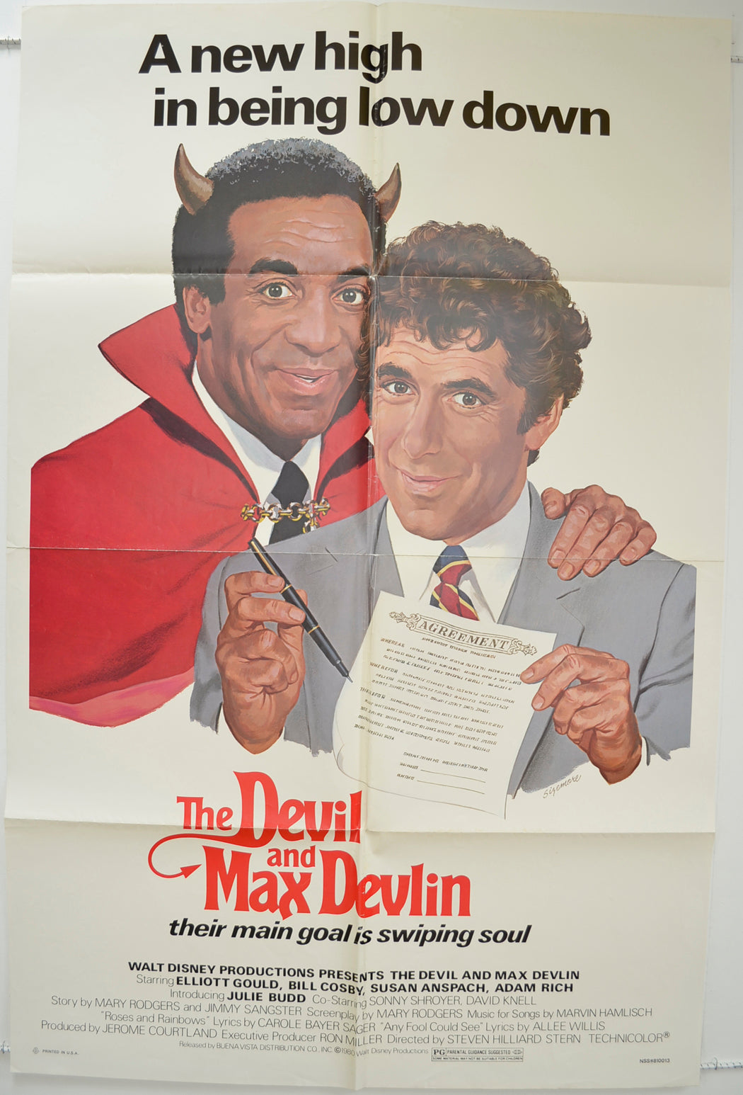 The Devil And Max Devlin  Original One Sheet Poster - Film Poster - Movie Poster 