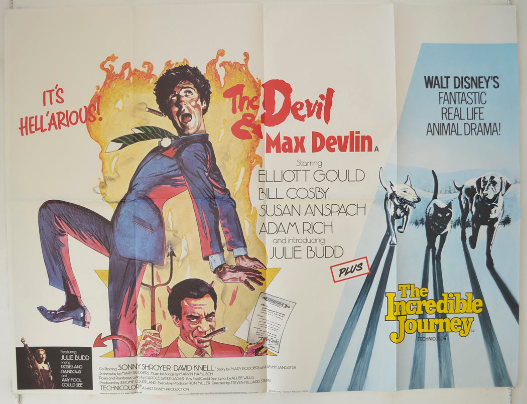 The Devil And Max Devlin / The Incredible Journey  (Double Bill)   Original Quad Poster - Film Poster - Movie Poster  