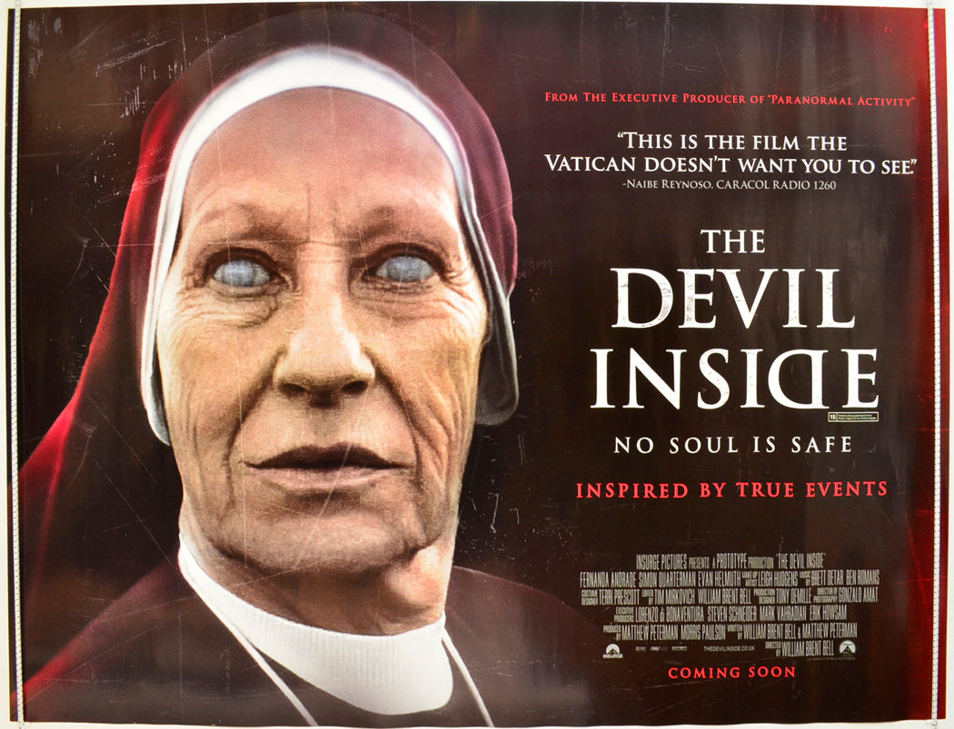 The Devil Inside Original Quad Poster - Film Poster - Movie Poster  