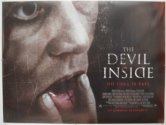 The Devil Inside (Version 2) Original Quad Poster - Film Poster - Movie Poster