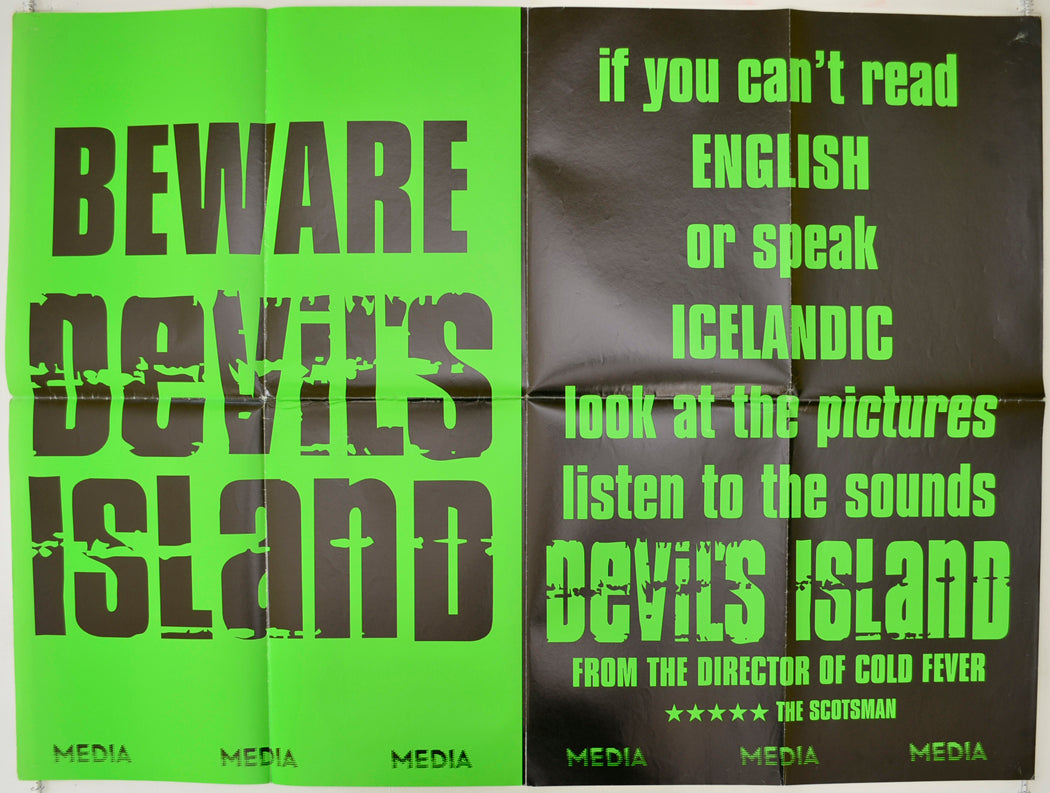 Devil's Island  (a.k.a. Djöflaeyjan)  Original Quad Poster - Film Poster - Movie Poster 