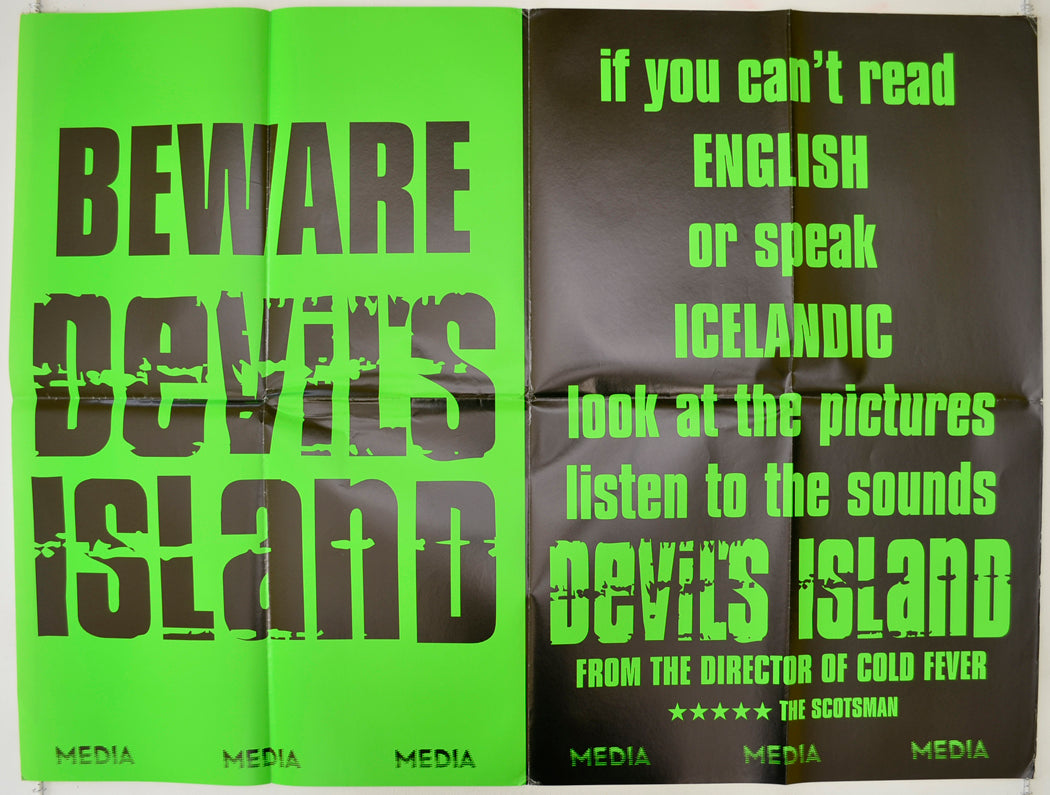 Devil's Island  (a.k.a. Djöflaeyjan)  Original Quad Poster - Film Poster - Movie Poster 