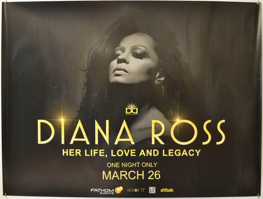 Diana Ross: Her Life, Love And Legacy Original Quad Poster - Film Poster - Movie Poster