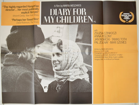 Diary For My Children  (a.k.a. Napló gyermekeimnek)    Original Quad Poster - Film Poster - Movie Poster  