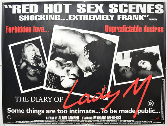 The Diary Of Lady M (a.k.a. Le Journal De Lady M) Original Quad Poster - Film Poster - Movie Poster