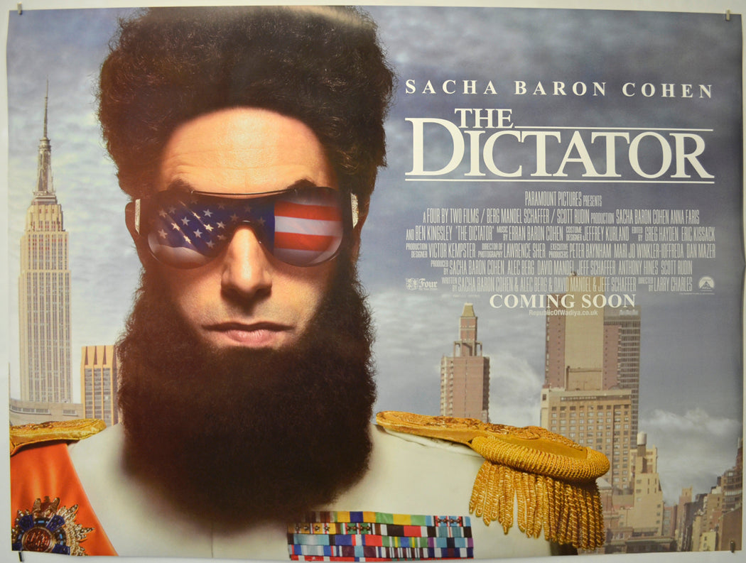 The Dictator  Original Quad Poster - Film Poster - Movie Poster