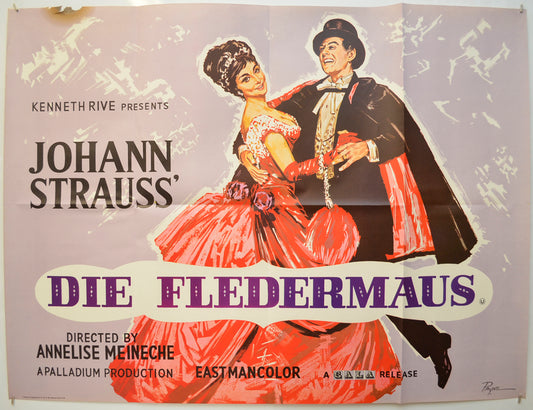 Die Fledermaus (a.k.a. Flagermusen) Original Quad Poster - Film Poster - Movie Poster