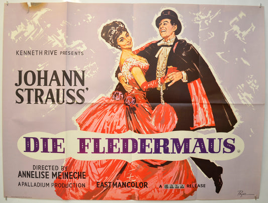 Die Fledermaus (a.k.a. Flagermusen) Original Quad Poster - Film Poster - Movie Poster