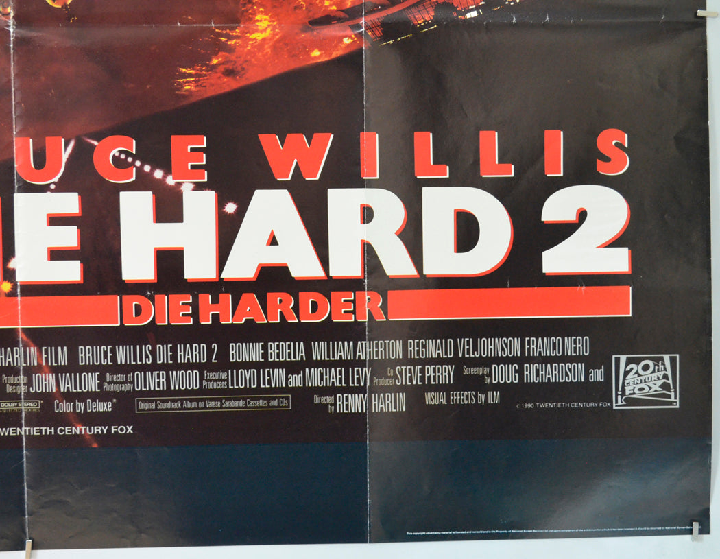 DIE HARD 2 : DIE HARDER (Bottom Right) Cinema Quad Movie Poster 