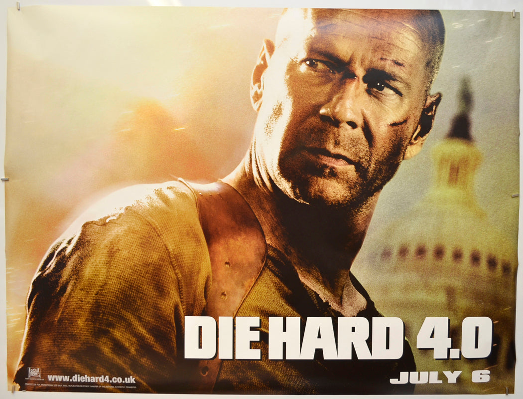 Die Hard 4.0  (Teaser / Advance Version)   Original Quad Poster - Film Poster - Movie Poster