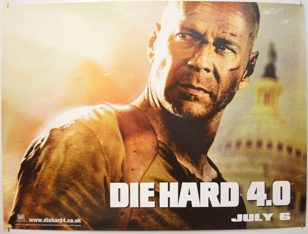 Die Hard 4.0 Original Quad Poster - Film Poster - Movie Poster