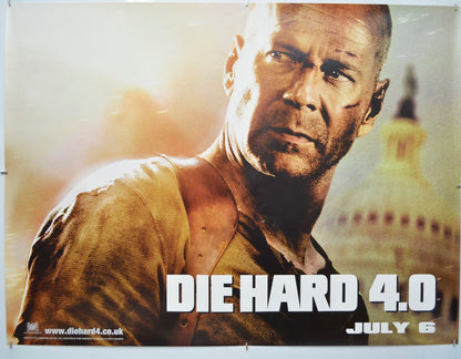 Die Hard 4.0 - Original Quad Poster - Film Poster - Movie Poster