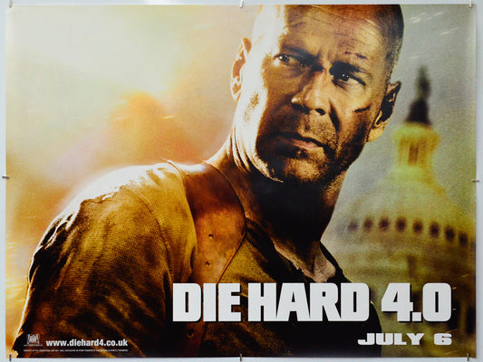 Die Hard 4.0 - Original Quad Poster - Film Poster - Movie Poster