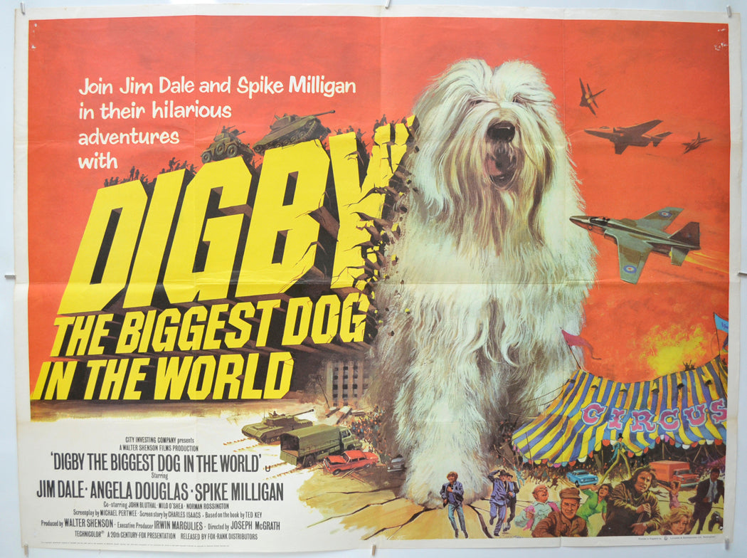 Digby - The Biggest Dog In The World Original Quad Poster - Film Poster - Movie Poster