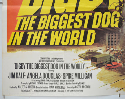 DIGBY - THE BIGGEST DOG IN THE WORLD (Bottom Left) Cinema Quad Movie Poster 