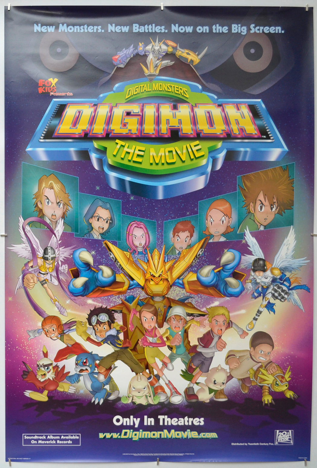 Digimon : The Movie   Original One Sheet Poster - Film Poster - Movie Poster